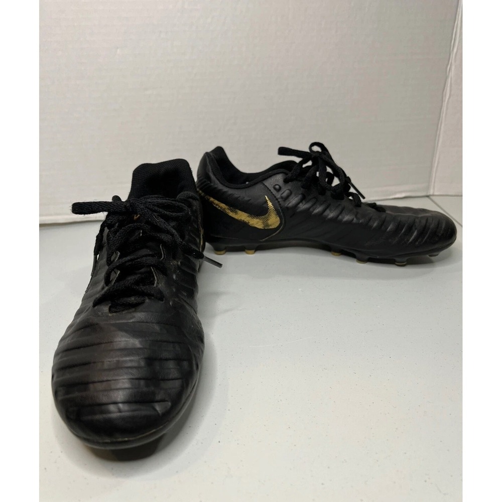Nike Tiempo Legend 7 Kids‎ Soccer Cleats Black Gold Size 4